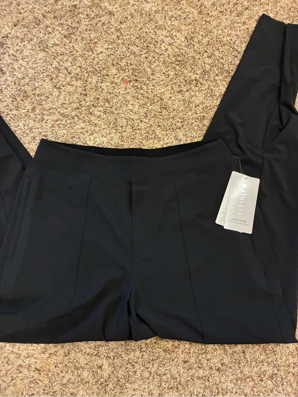 NWT Athleta Vienna Slim Pant Black 12 Tall 12T Work Travel